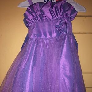 Girls dress with hearts and ribbon used as shawl